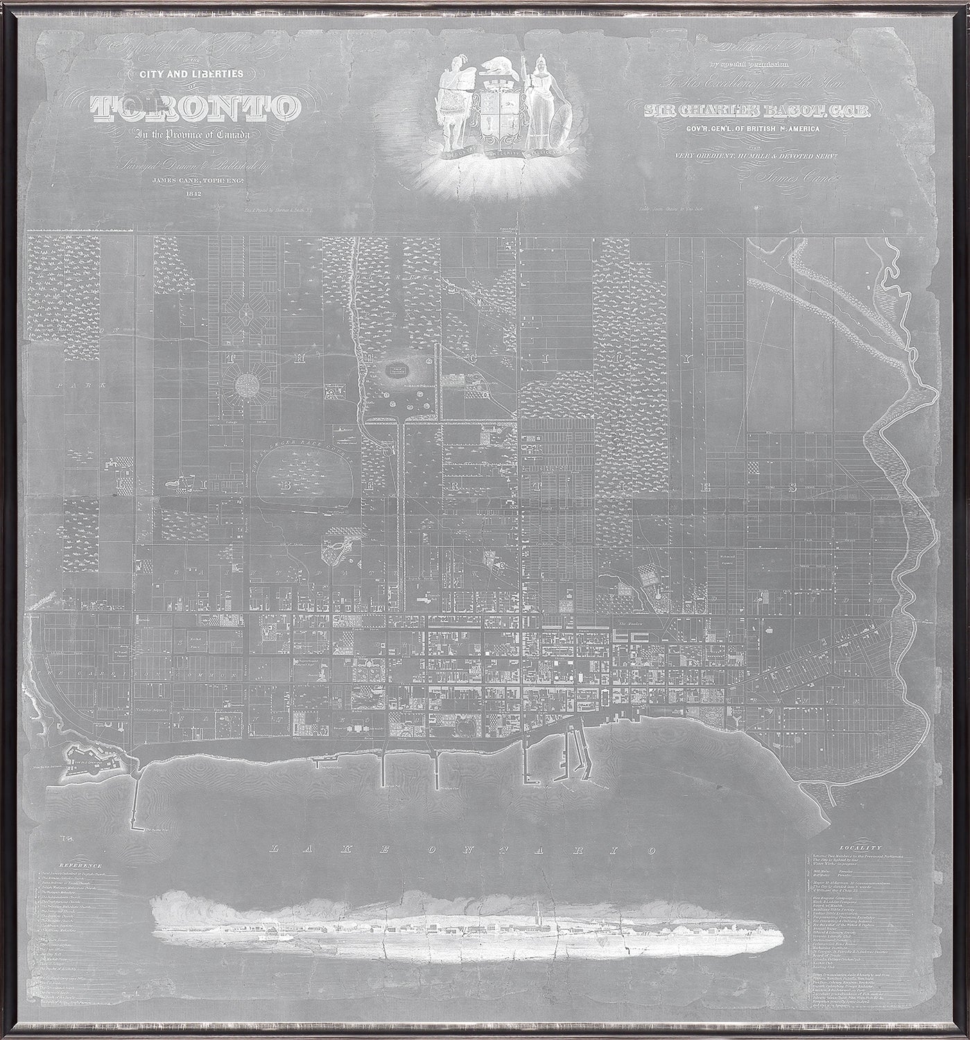 Map – City & Liberties Of Toronto wall art
