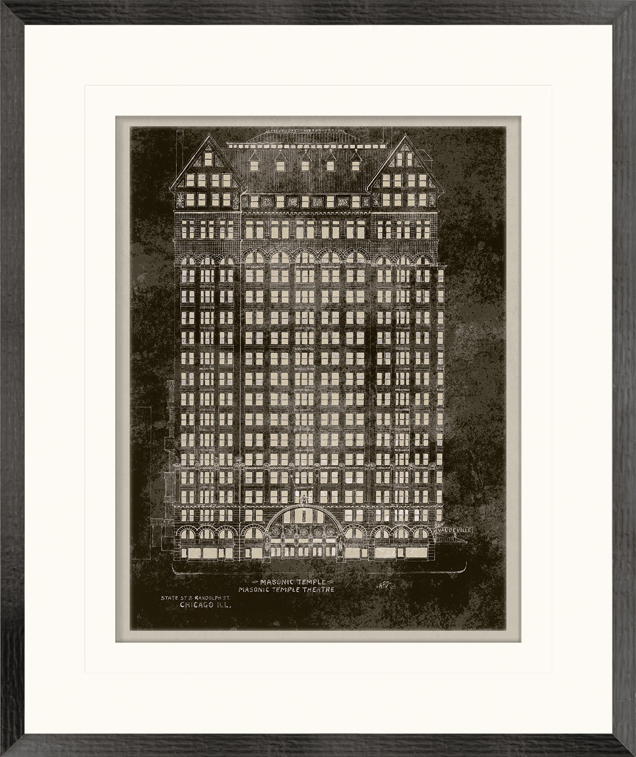 Masonic Temple Theatre — architecture and travel fine art print in neutral tones at Laurie Yapp Home