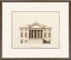Italian Elevations 18th Century II wall art featuring a detailed architectural drawing of a building facade.