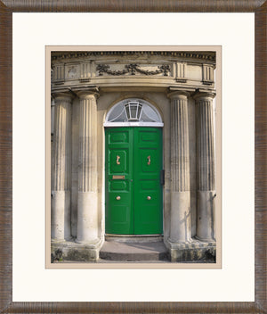 Green Georgian Door Series II — architecture and travel fine art print in cool tones at Laurie Yapp Home