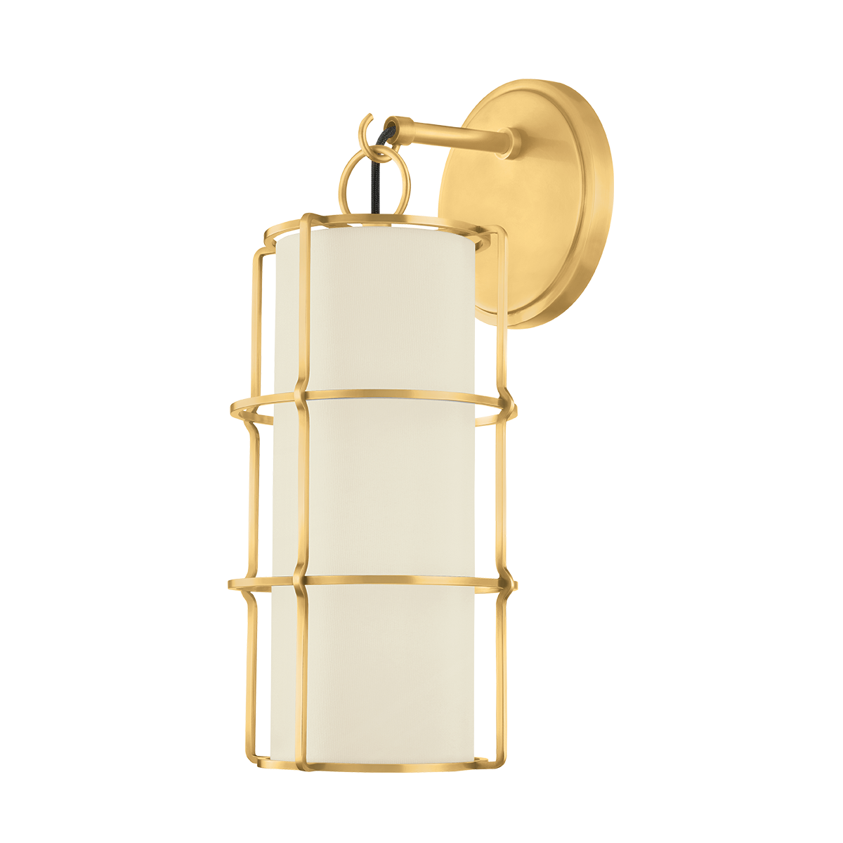 Sovereign Wall Sconce in aged brass — a Hudson Valley wall sconce for bathrooms, hallways, and living rooms at Laurie Yapp Home.