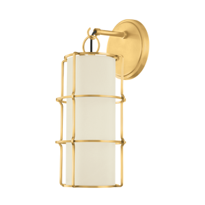 Sovereign Wall Sconce in aged brass — a Hudson Valley wall sconce for bathrooms, hallways, and living rooms at Laurie Yapp Home.
