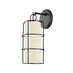 Sovereign Wall Sconce in bronze shown from a second angle to highlight the arm curve and shade silhouette.