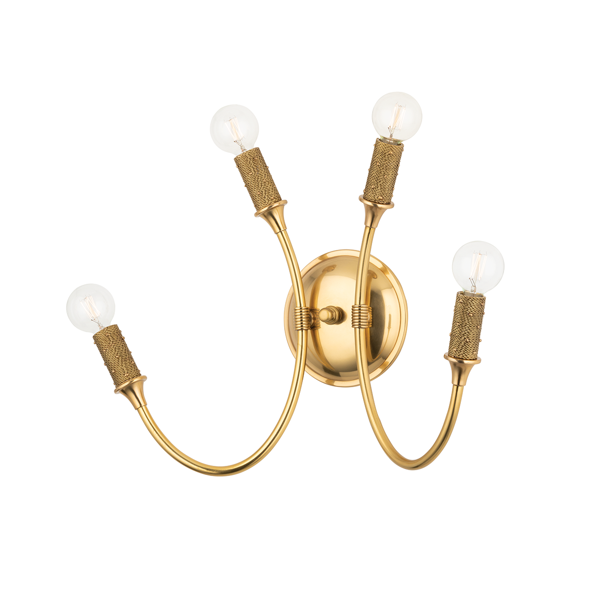 Amboy Wall Sconce in aged brass — a Hudson Valley wall sconce for bathrooms, hallways, and living rooms at Laurie Yapp Home.
