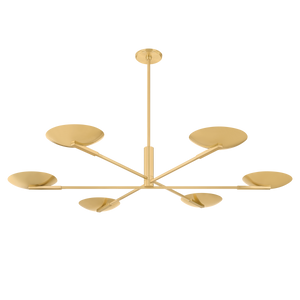 Johnson Chandelier in aged brass — a Hudson Valley chandelier for dining rooms, entries, and living rooms at Laurie Yapp Home.
