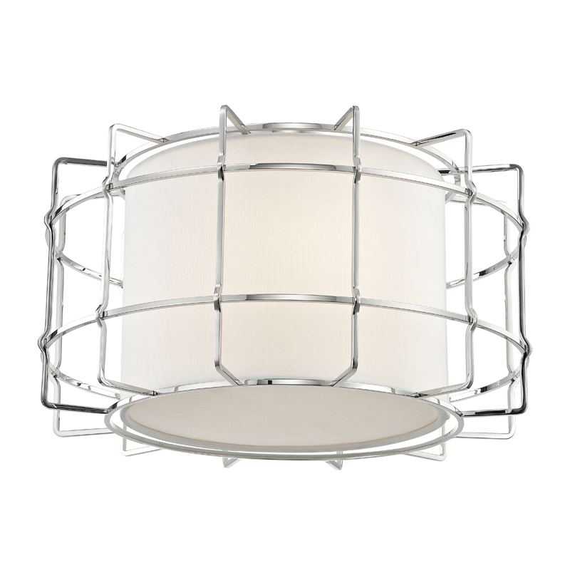 Sovereign Flush Mount in polished nickel — a Hudson Valley flush mount for hallways, bedrooms, and entryways at Laurie Yapp Home.