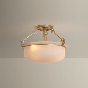 Lowerre Semi Flush 16.5" shown from a second angle to highlight the shade profile and mounting canopy.