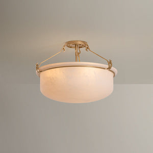 Lowerre Semi Flush 21.75" shown from a second angle to highlight the shade profile and mounting canopy.