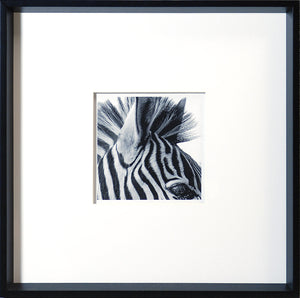 Zebra Detail — nature and landscape fine art print shown from another angle
