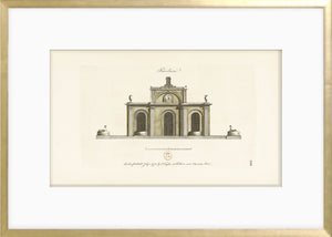 Engraving Pavilion I, 1778, featuring architectural details and classical elements.