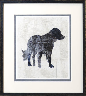 Canine Companion Silhouette Quartet Bundle — figurative fine art print shown from another angle