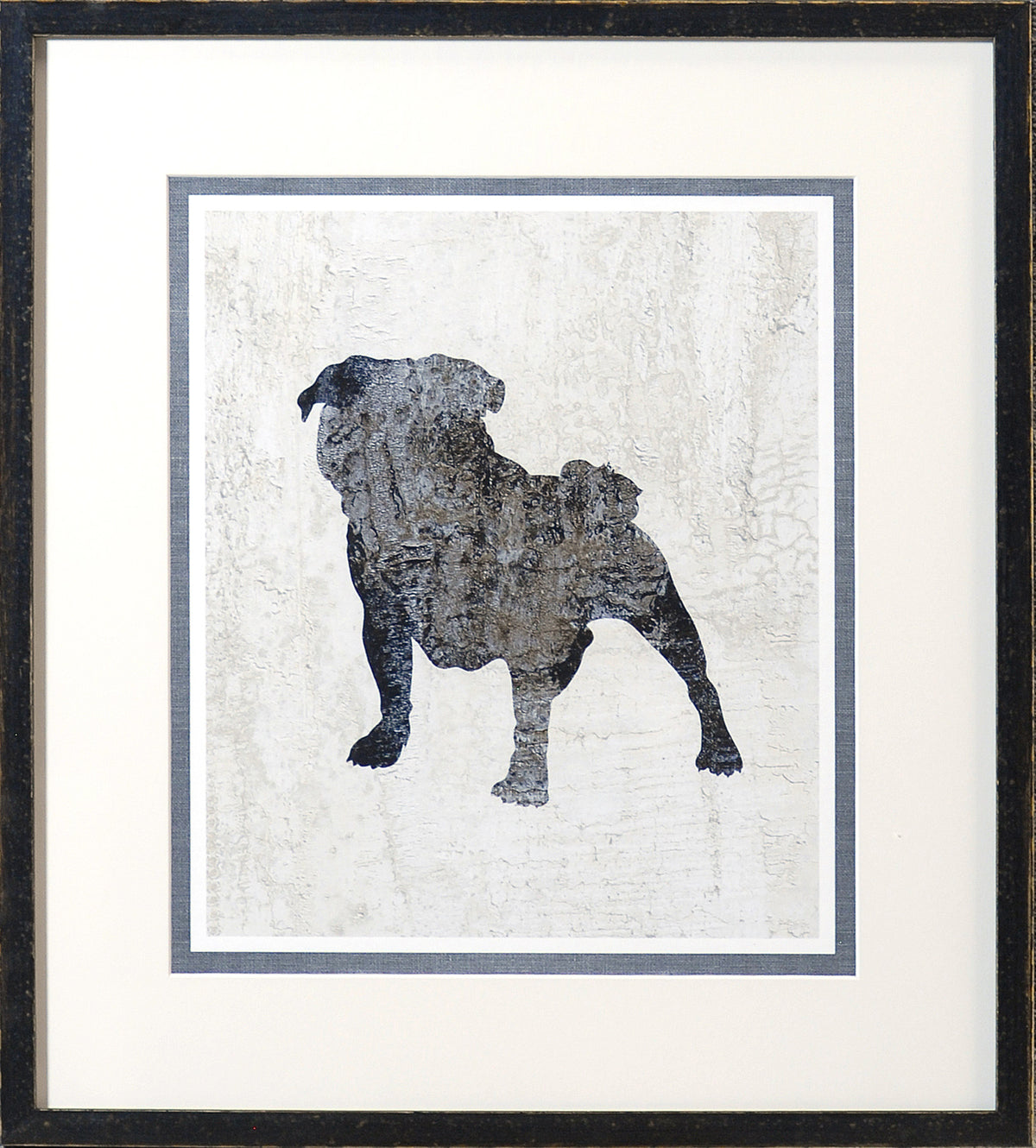 Canine Can Can & Bulldog Silhouette Pair Bundle — figurative fine art print shown from another angle