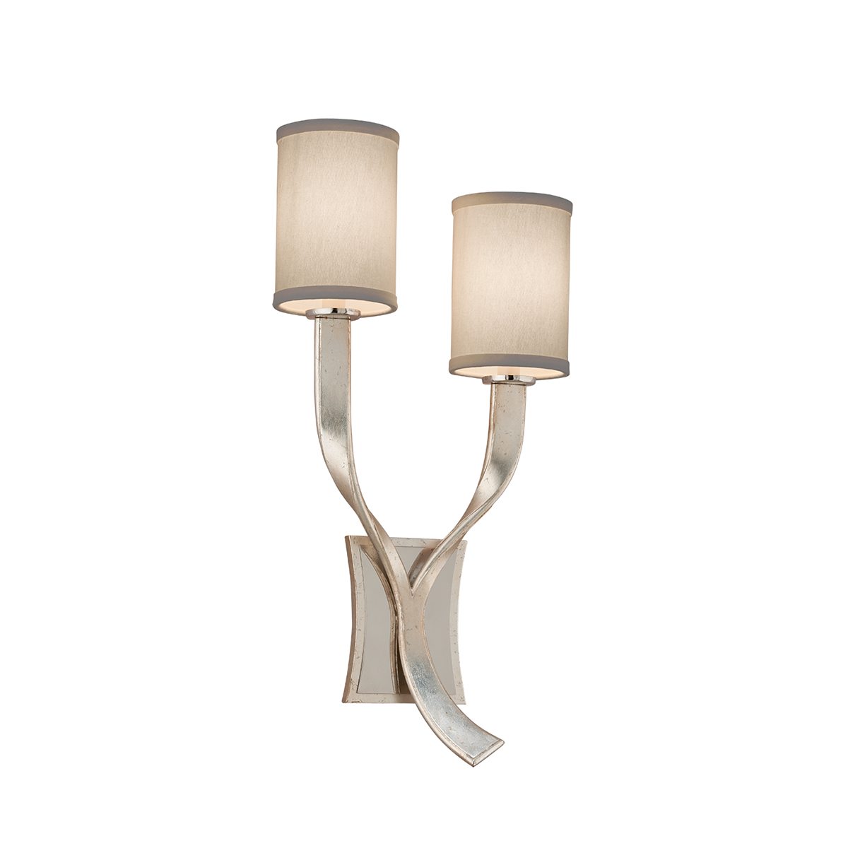 Roxy Wall Sconce 12" x 24" in Silver Leaf — a Corbett wall sconce for bathrooms, hallways, and living rooms at Laurie Yapp Home.