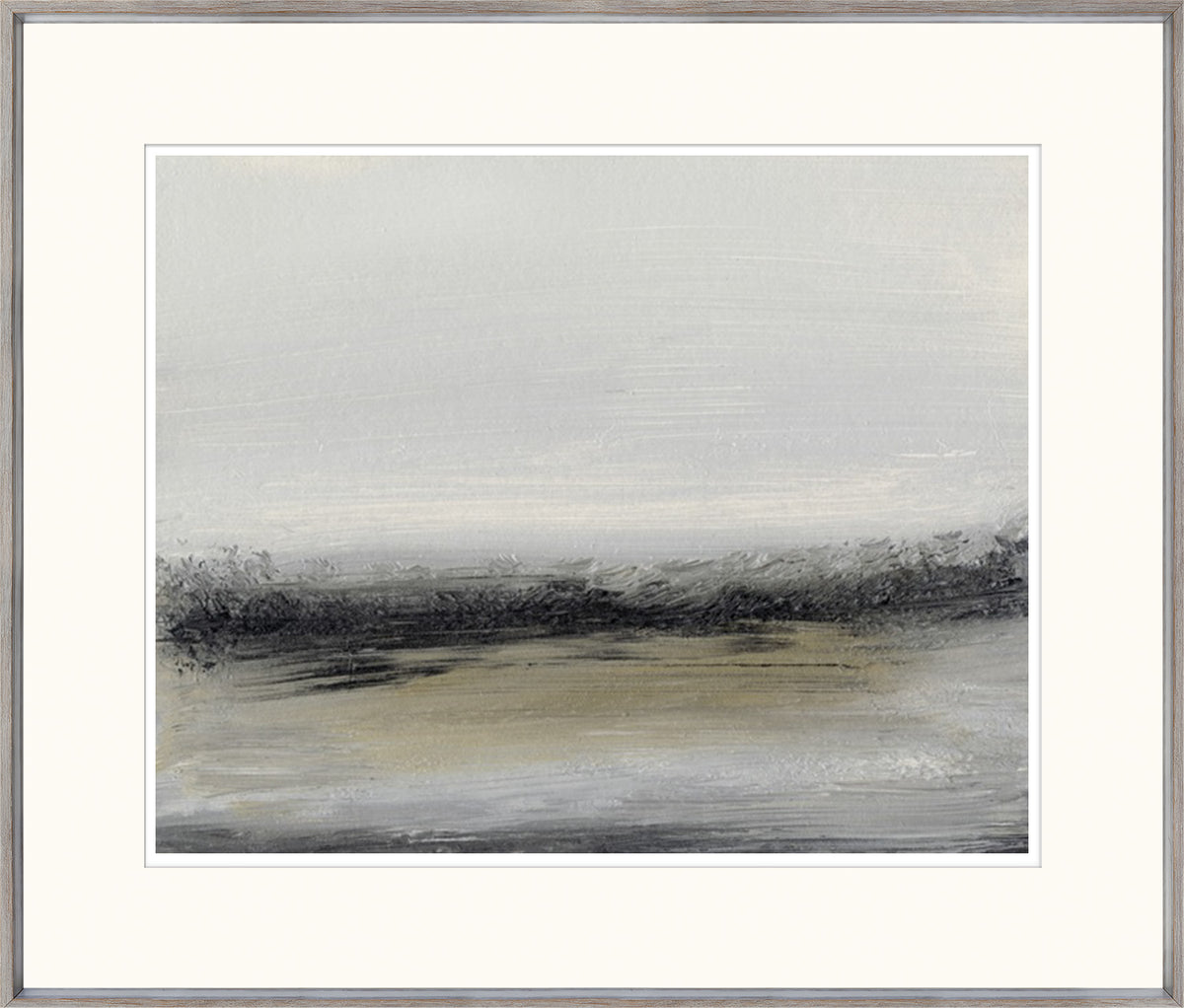 Mist I wall art by Celadon featuring abstract gray and beige tones in a textured style.
