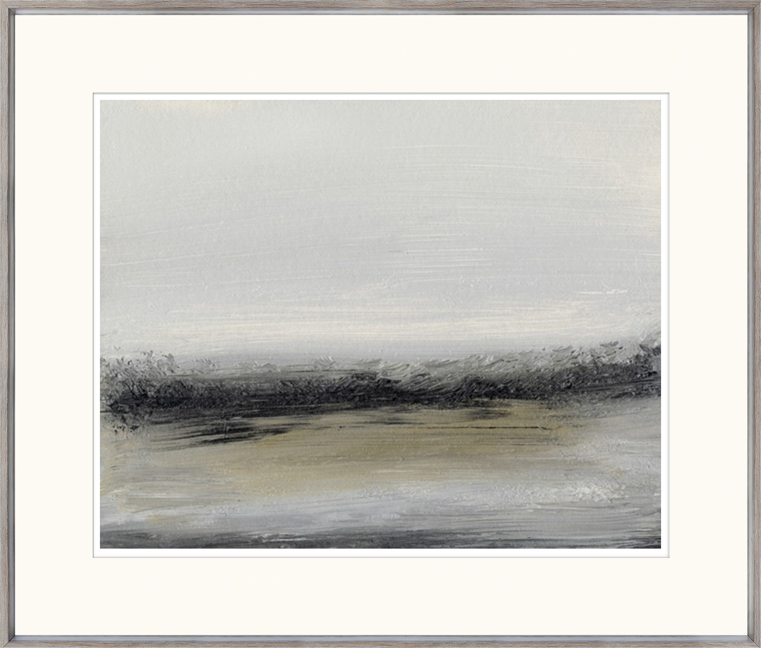 Mist I wall art by Celadon featuring abstract gray and beige tones in a textured style.