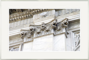 Corinthian Detail wall art featuring intricate marble carvings and architectural elements.
