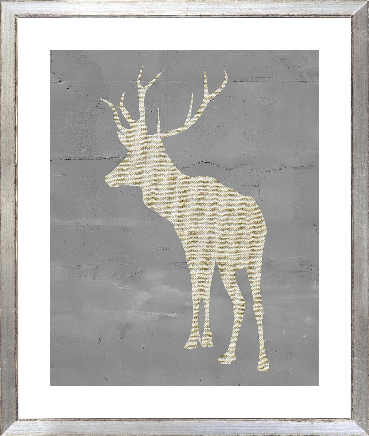 Posed Deer Silhouette Trio II (IV-VI) Bundle — figurative fine art print in neutral tones at Laurie Yapp Home