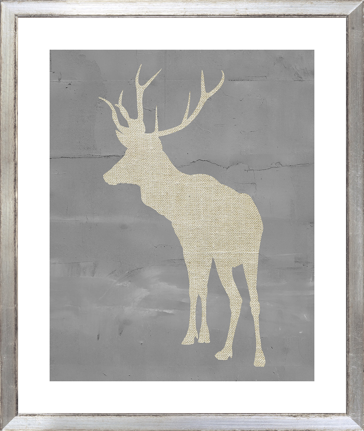 Posed Deer Silhouette Trio II (IV-VI) Bundle — figurative fine art print in neutral tones at Laurie Yapp Home