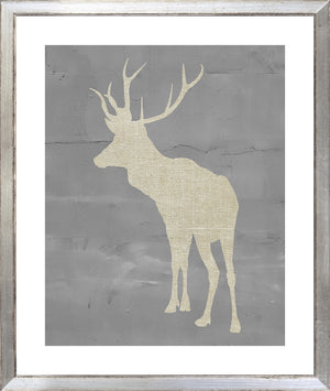 Posed Deer Silhouette Trio II (IV-VI) Bundle — figurative fine art print in neutral tones at Laurie Yapp Home