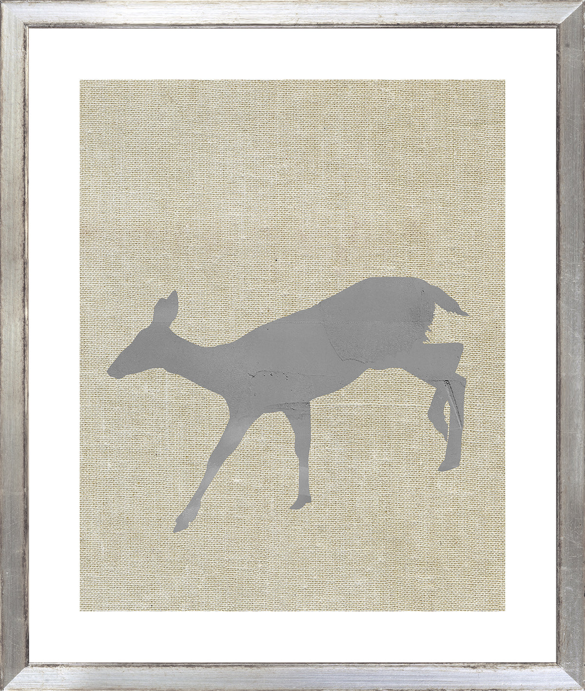 Posed Deer Silhouette Trio II (IV-VI) Bundle — figurative fine art print shown from another angle