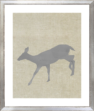 Posed Deer Silhouette Trio II (IV-VI) Bundle — figurative fine art print shown from another angle