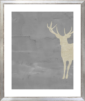 Posed Deer Silhouette Trio III (VII-IX) Bundle — figurative fine art print shown from another angle