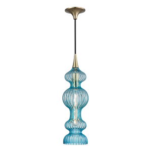 Pomfret Pendant in aged brass — a Hudson Valley pendant for kitchens, entries, and dining rooms at Laurie Yapp Home.