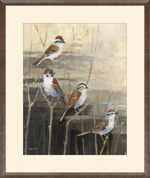 Evening Sanctuary Chickadee Pair Bundle — nature and landscape fine art print in neutral tones at Laurie Yapp Home