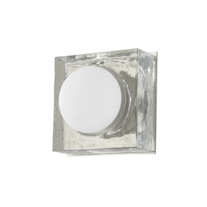 Mackay Wall Sconce 7.75" x 7.75" in polished nickel shown from a second angle to highlight the arm curve and shade silhouette.