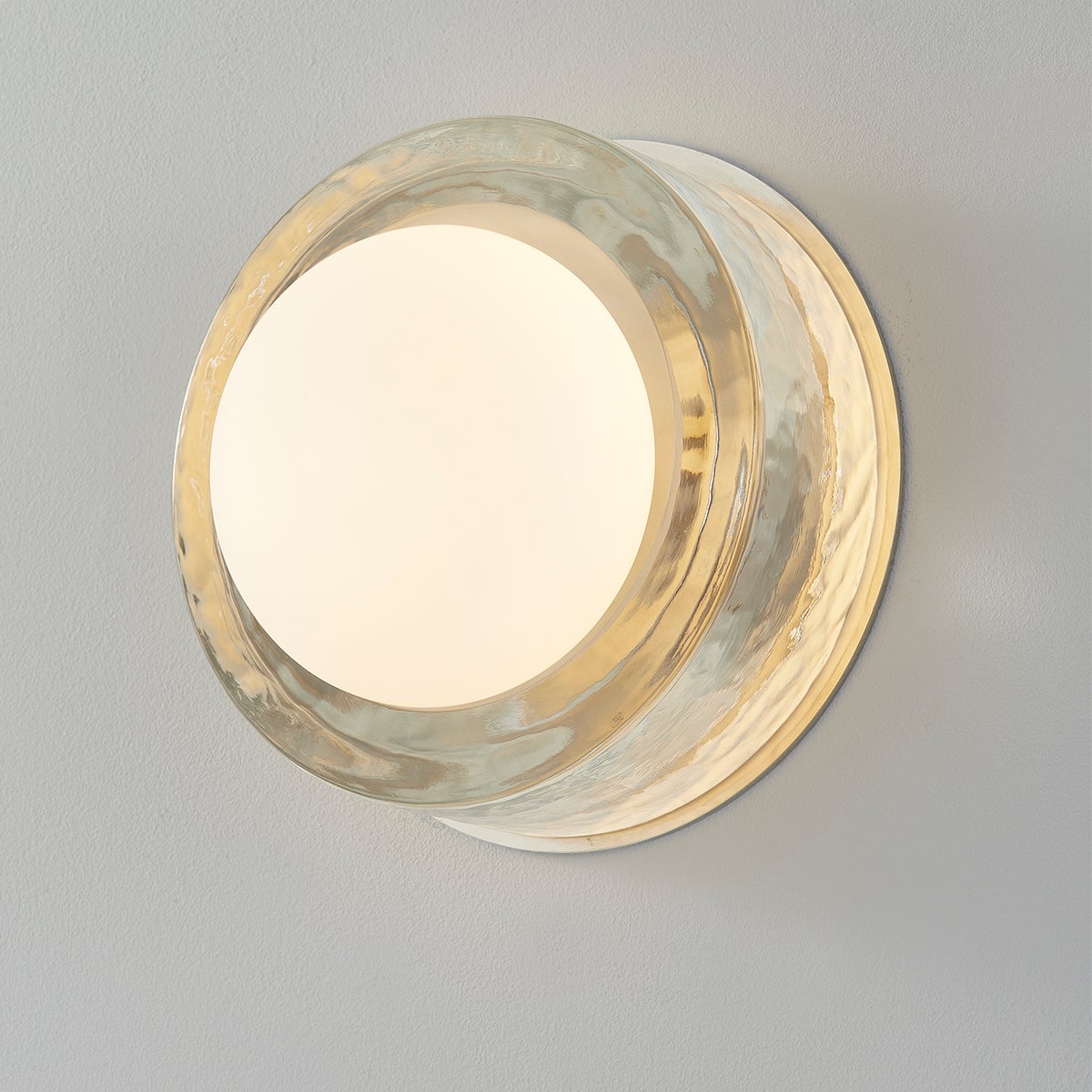 Close-up of the Mackay Wall Sconce 7.75" x 0" in polished nickel showing the arm curve and shade silhouette.