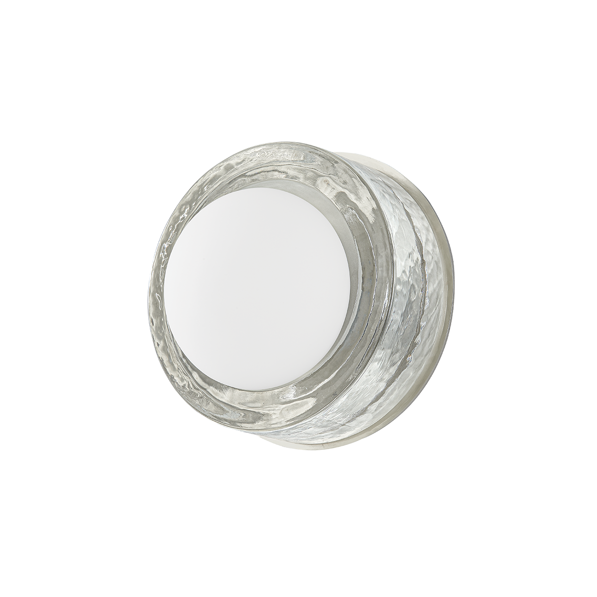 Mackay Wall Sconce 7.75" x 0" in polished nickel shown from a second angle to highlight the arm curve and shade silhouette.