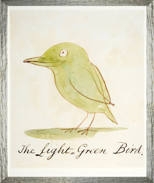 The Light Green Bird framed art print