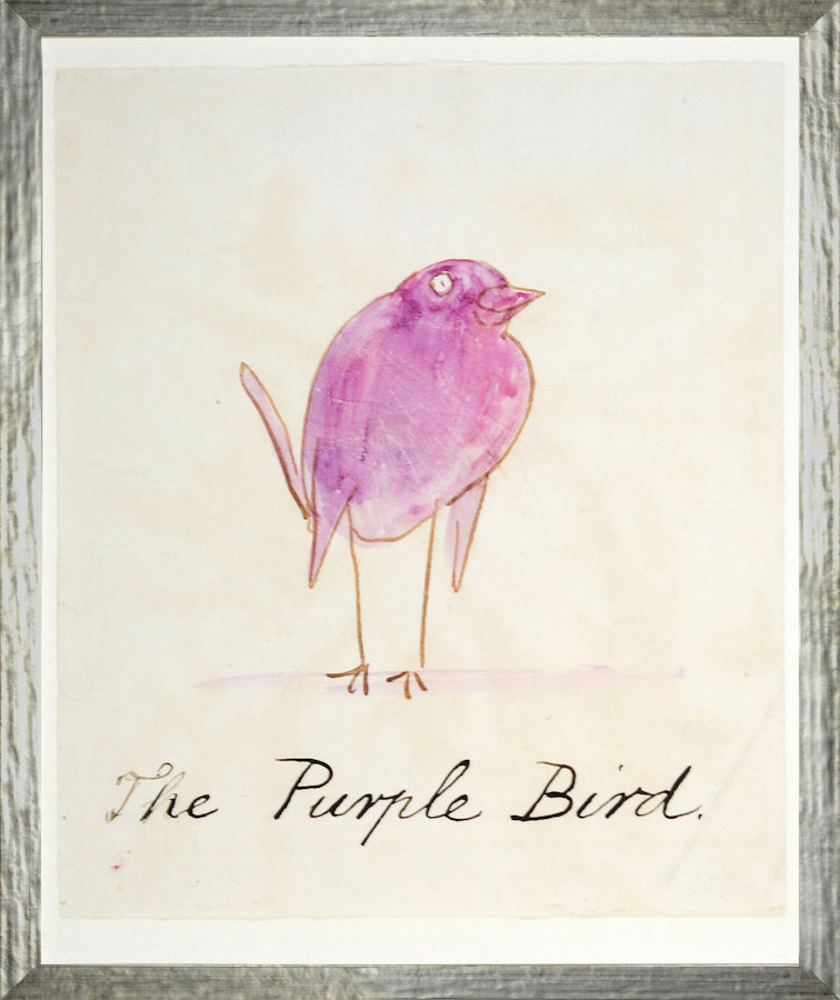 The Purple Bird framed art print