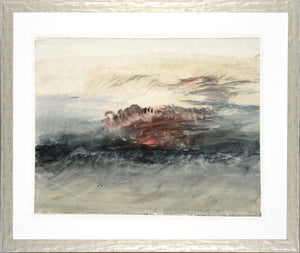 Turner – Plein Air II wall art featuring a watercolor landscape with soft blue and gray tones