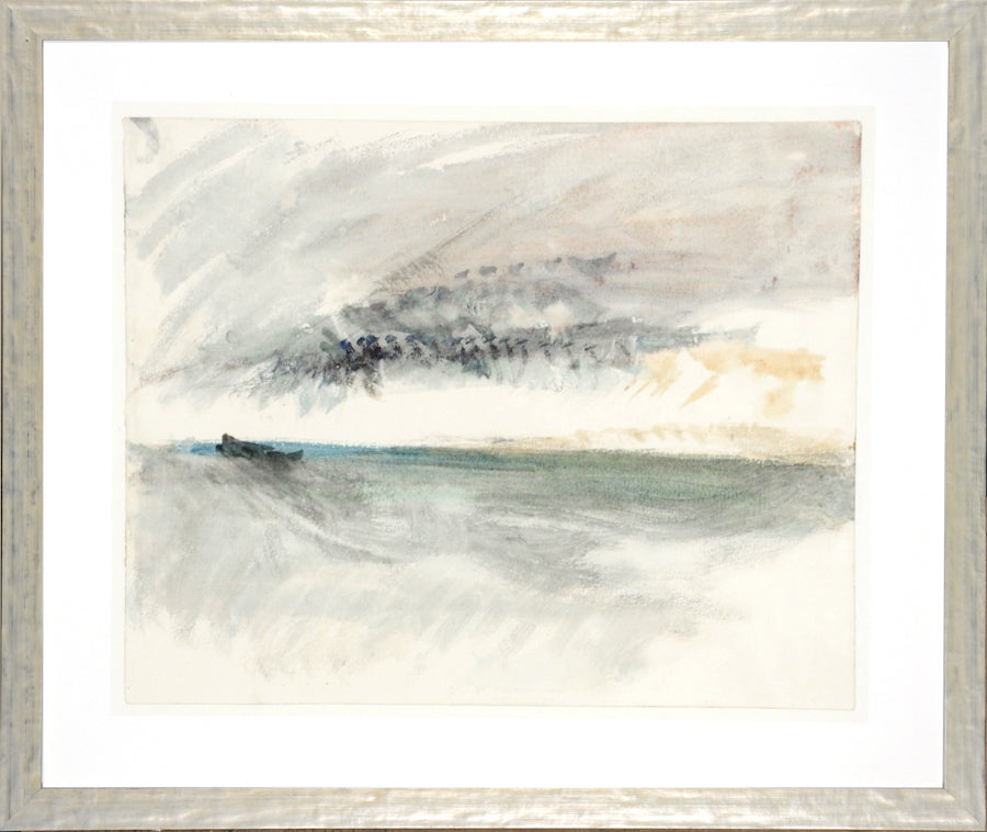 Turner – Plein Air VII wall art featuring soft gray and blue watercolor landscape