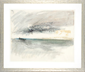 Turner – Plein Air VII wall art featuring soft gray and blue watercolor landscape