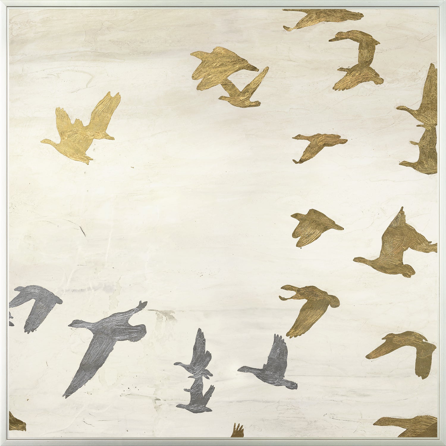 Migrating Flight II (T-Right) — nature and landscape fine art print in neutral tones at Laurie Yapp Home