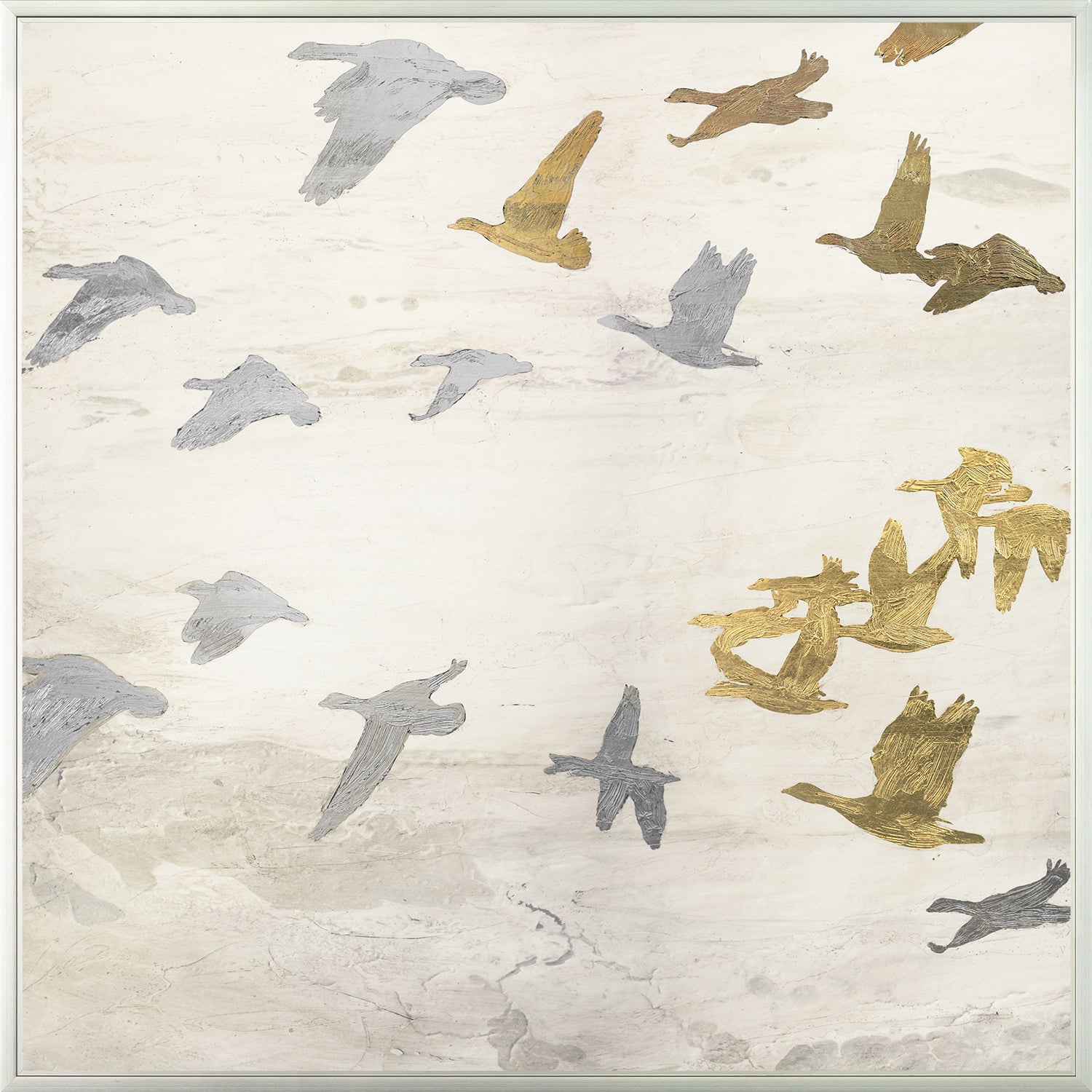 Migrating Flight III (B-Left) — nature and landscape fine art print in neutral tones at Laurie Yapp Home