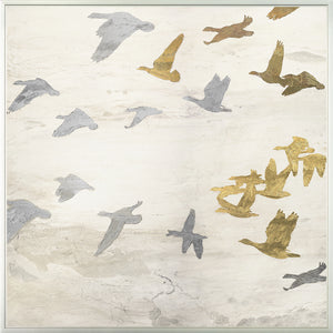 Migrating Flight III (B-Left) — nature and landscape fine art print in neutral tones at Laurie Yapp Home