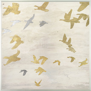 Migrating Flight IV (B-Right) — nature and landscape fine art print in neutral tones at Laurie Yapp Home