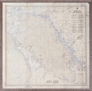 Georgian Bay – Nautical Chart — architecture and travel fine art print in neutral tones at Laurie Yapp Home