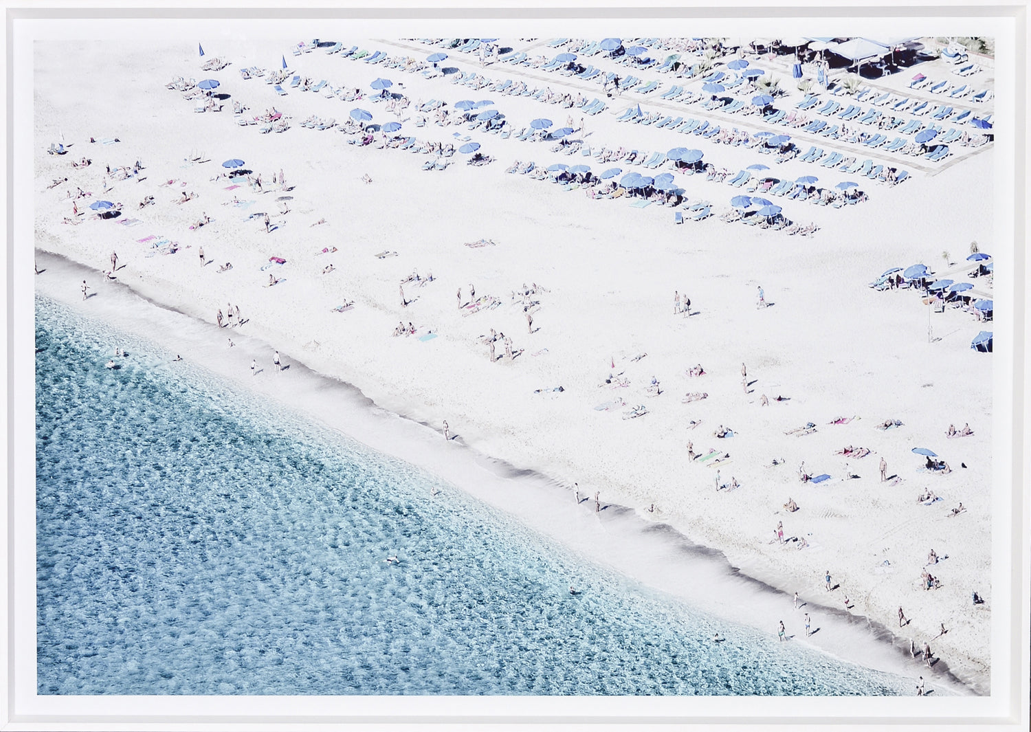 Aerial Beach View # 2 — nature and landscape fine art print in cool tones at Laurie Yapp Home