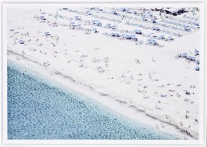 Aerial Beach View # 2 — nature and landscape fine art print in cool tones at Laurie Yapp Home