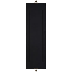 Ashlar mirror with a solid black backing and bronze hardware, showcasing a modern style.