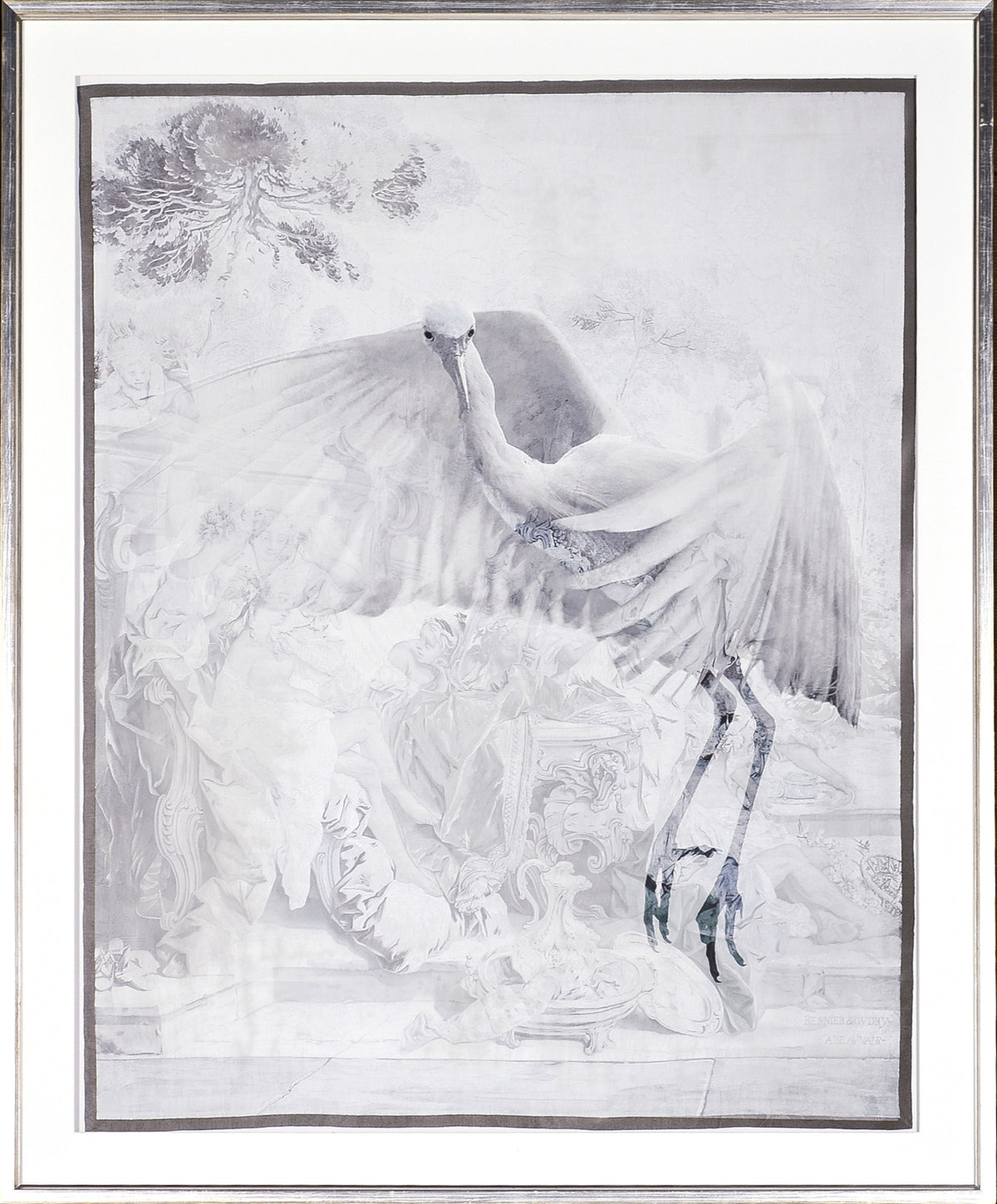 Romancing Egret — nature and landscape fine art print in neutral tones at Laurie Yapp Home