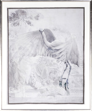 Romancing Egret — nature and landscape fine art print in neutral tones at Laurie Yapp Home