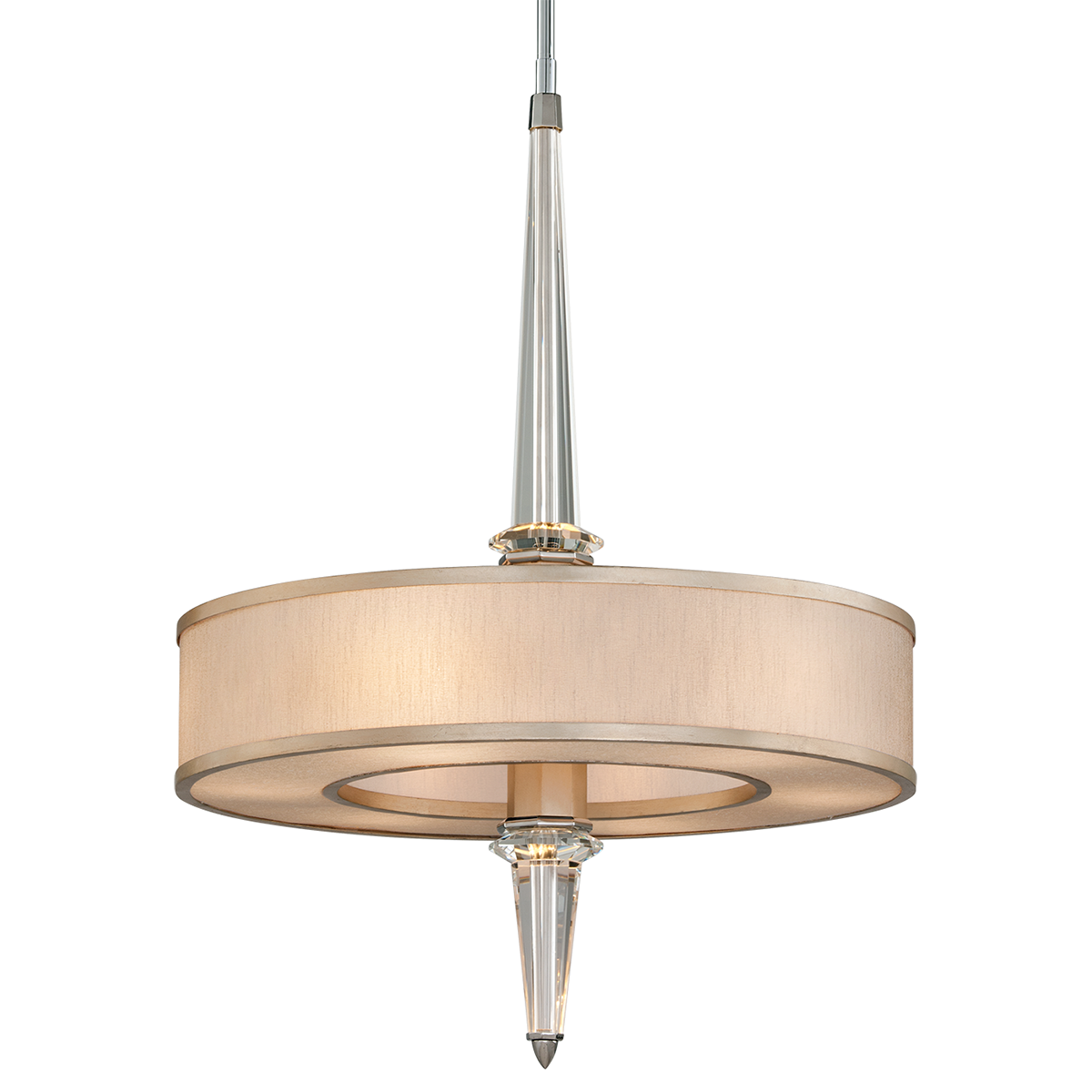 Harlow Pendant — a Corbett chandelier for dining rooms, entries, and living rooms at Laurie Yapp Home.