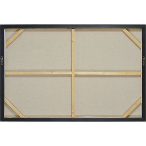 Warran canvas art back view showing the wooden frame and canvas support structure
