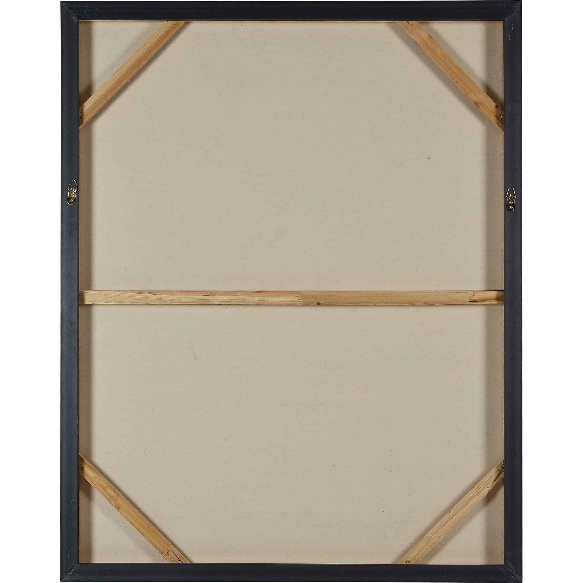 Infusion canvas art back view showing wooden frame and canvas backing.