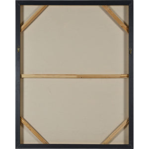 Infusion canvas art back view showing wooden frame and canvas backing.